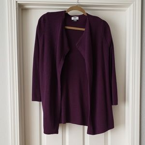 Old Navy Sweaters - Old Navy Dark Purple Open Cardigan Old Navy Sweaters - Old Navy Dark Purple Open Cardigan
